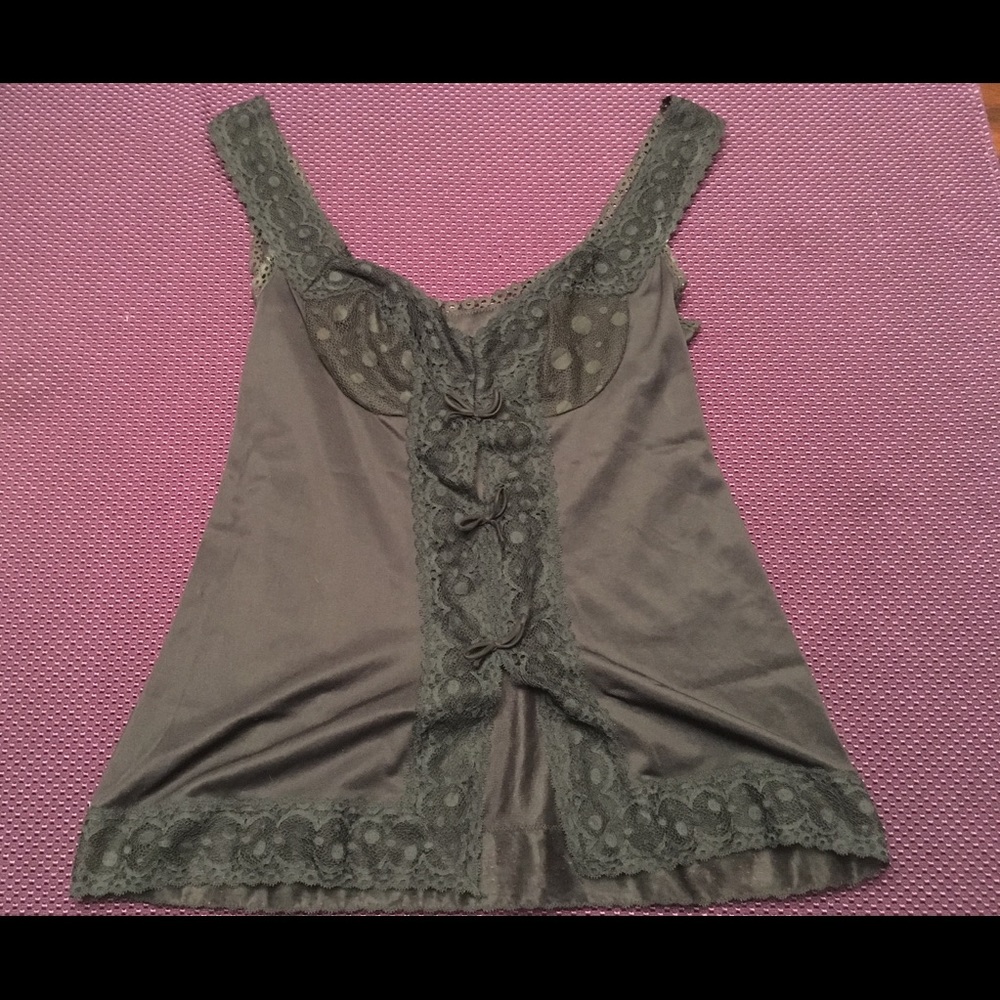 NWOT Never worn black shear lace lingerie tank top